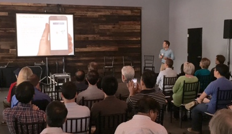 Brad Bacon, VP of Product at Healthgrades, addressed&nbsp;the audience.