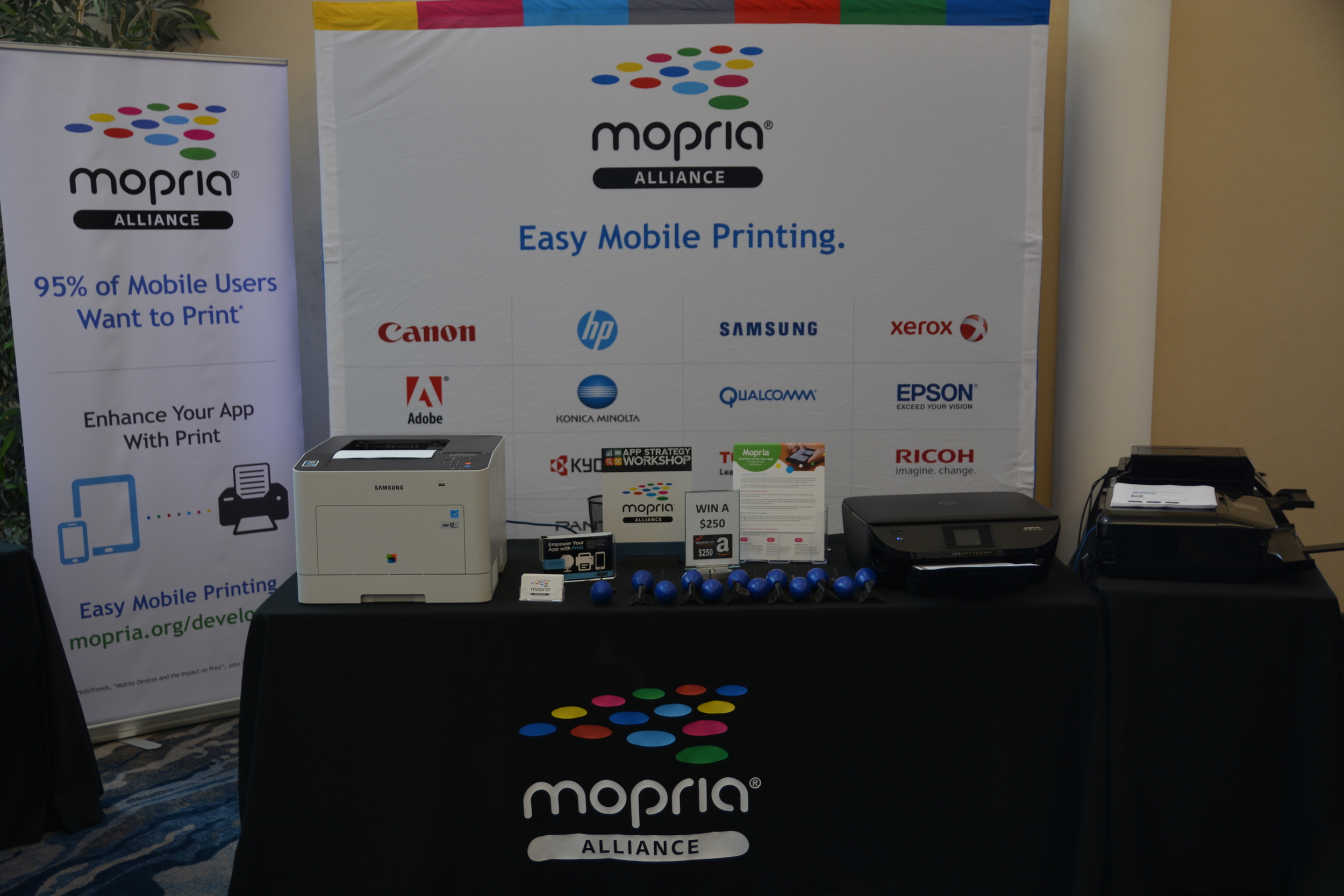 Our sponsor, Mopria, sponsored a print-a-selfie booth