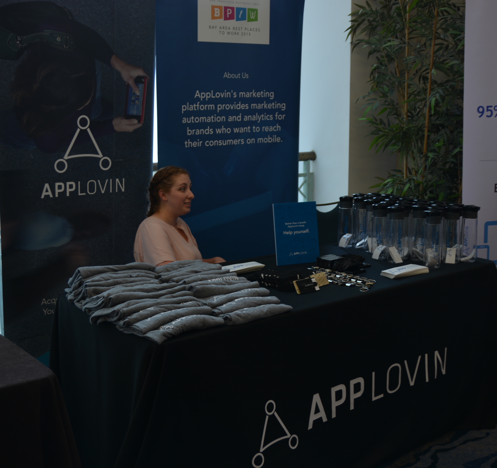 Applovin had a lot of swag to give out as well!