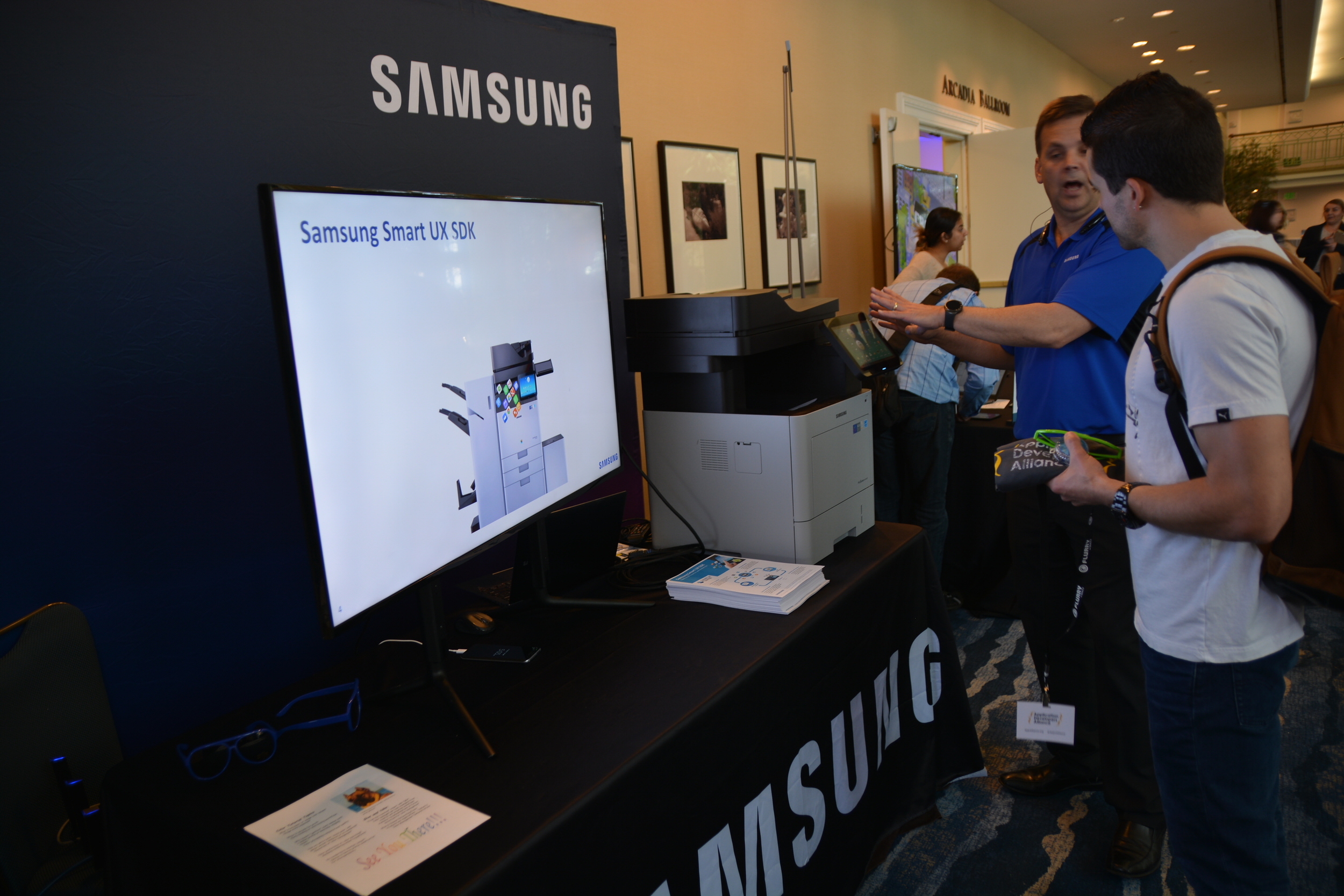 Samsung showing our guests their latest technologies  