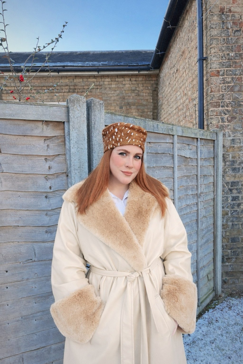  Laura Barrett Larkins in Cawley Studio hat.  