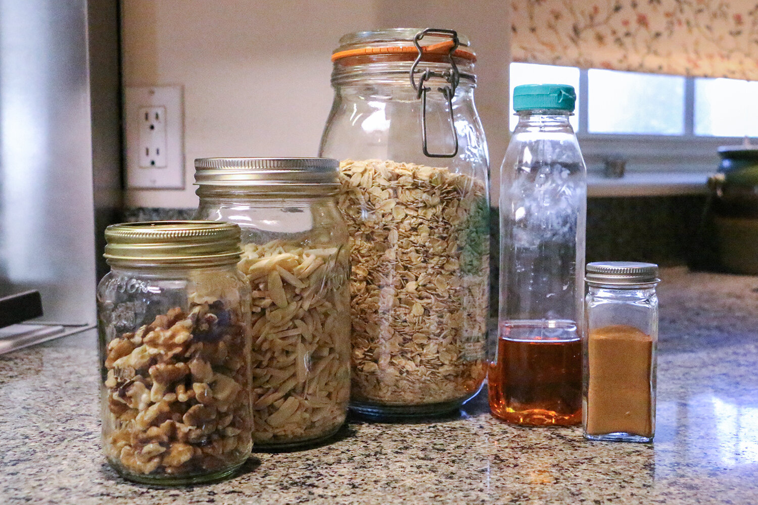 Ingredients for homemade granola