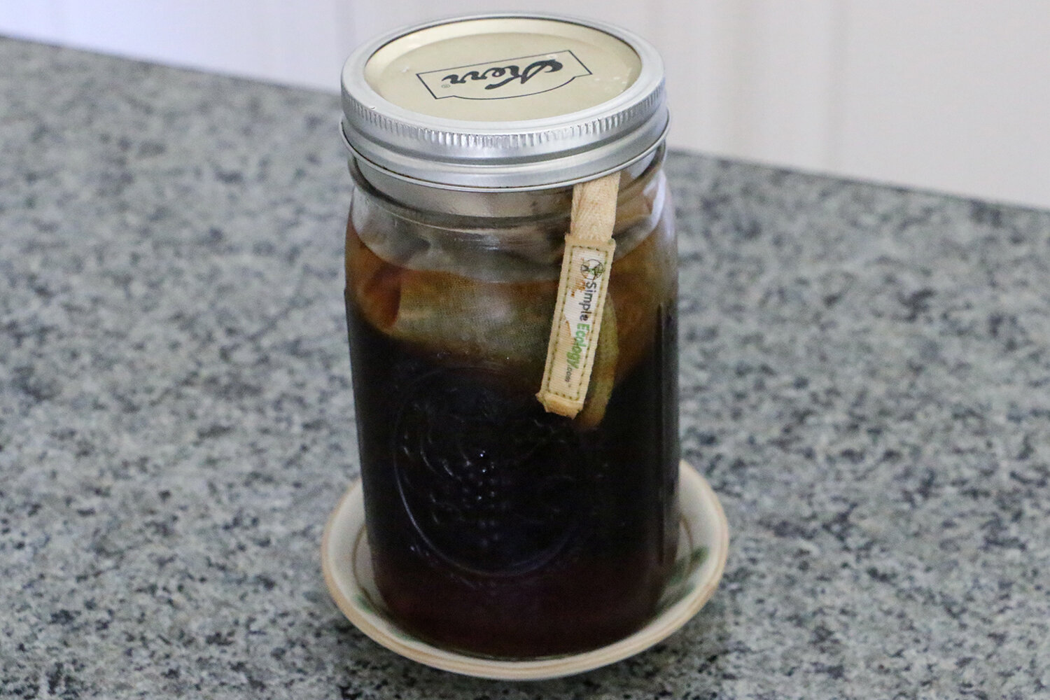 Allow coffee to steep to turn into cold brew