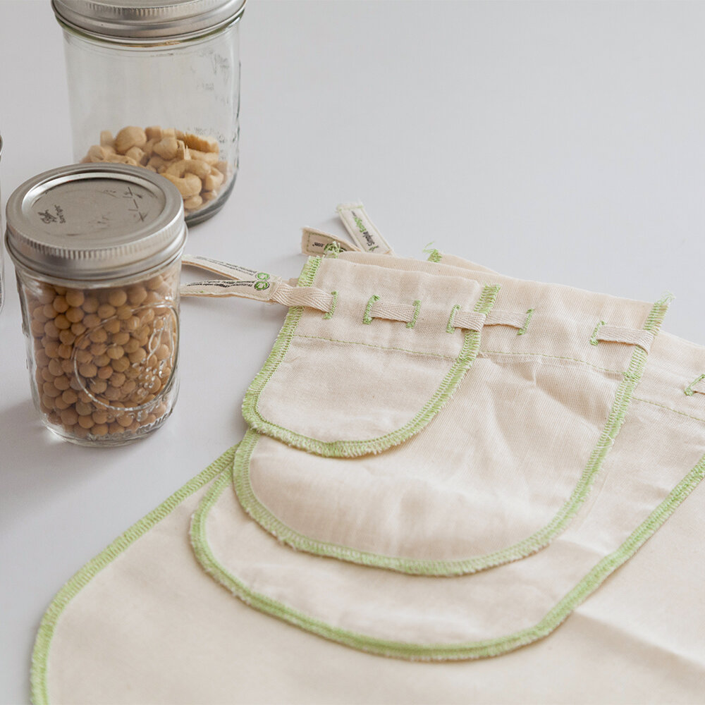 AIEVE Cheesecloth Bags 24 Pieces Reusable Cotton Cheese Cloths Nut Milk Bag Reusable Tea Bag Spice Bags Muslin Bags Unbleached for Herbs Tea Coffee Cooking Brewing Straining 4x6/10x15cm