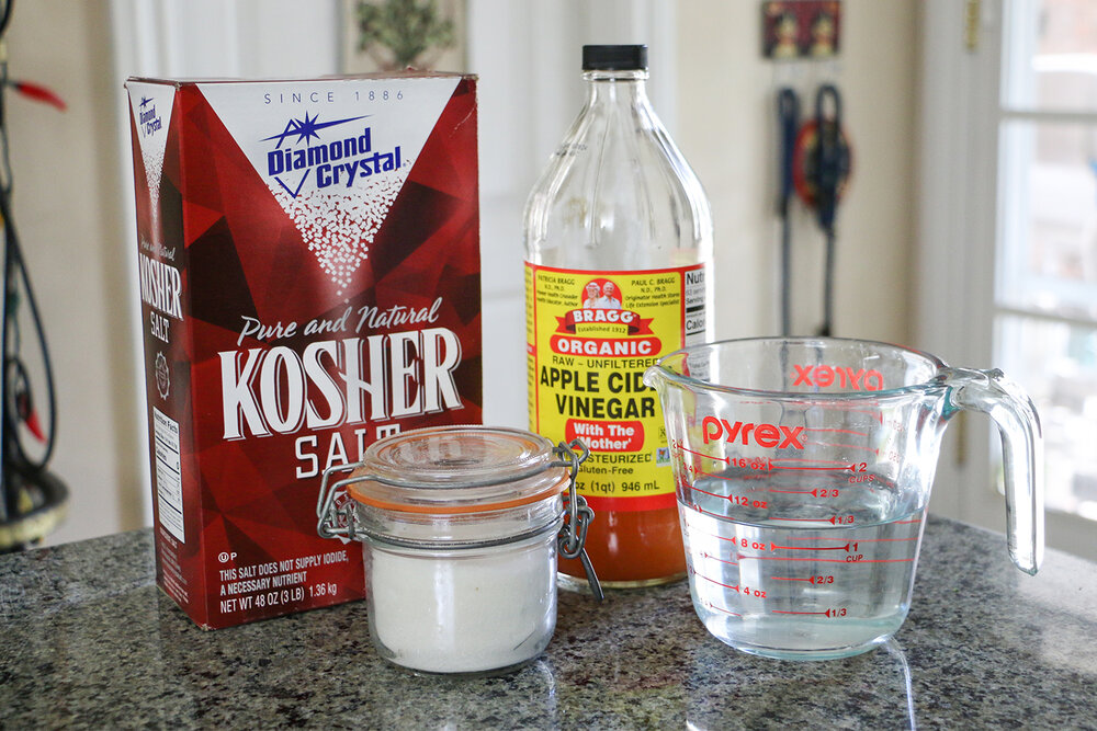 Pickling ingredients vinegar, salt, sugar