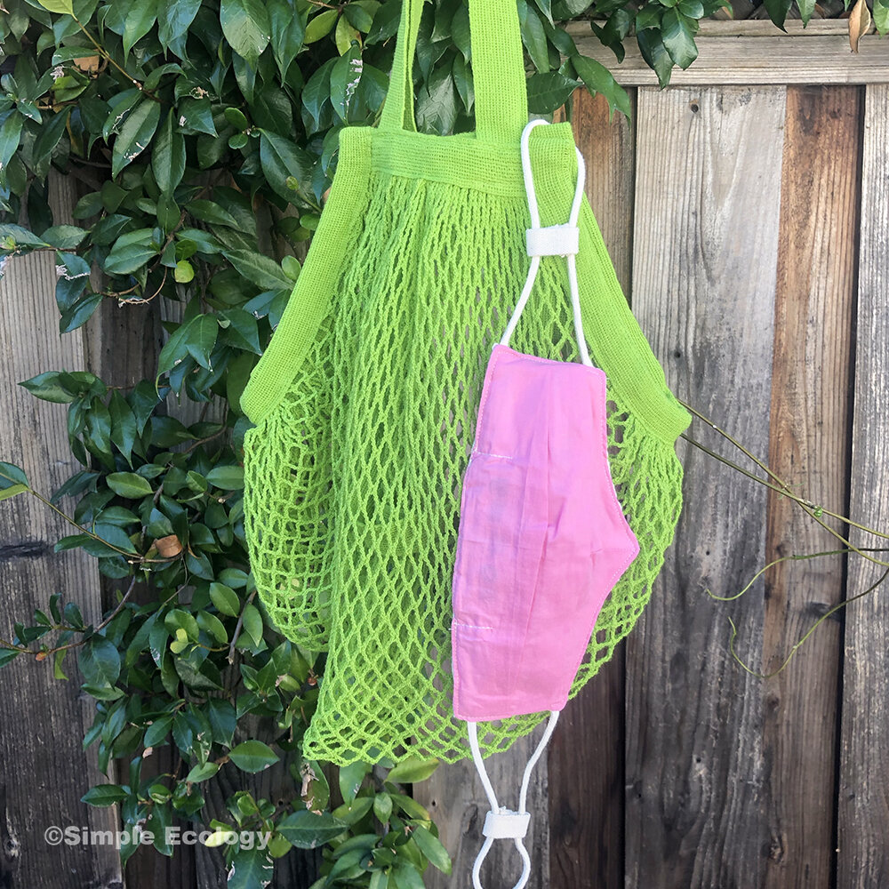 Ecology Reusable Organic Mesh Grocery Shopping Bag Market String Bag Long Handle 