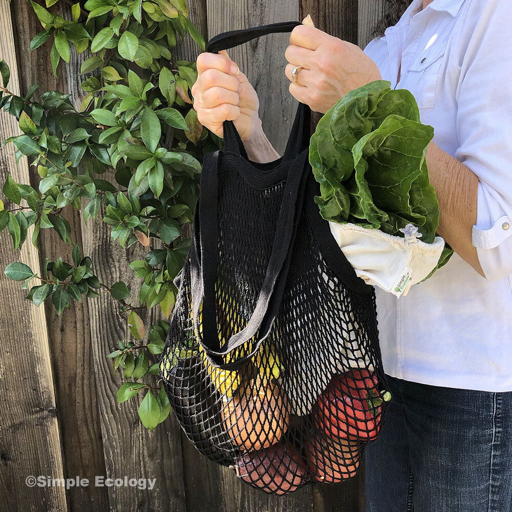 Organic Cotton Reusable Market  Beach String Bag — Simple Ecology