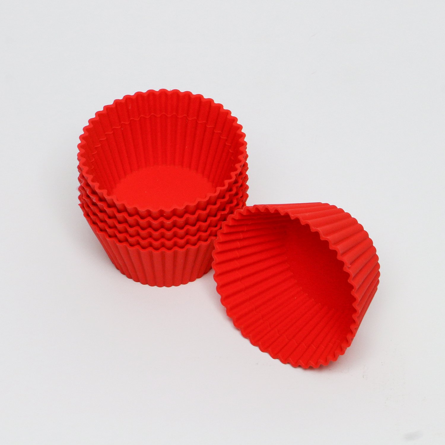 quality 100pcs Natural ceylon Silicone Cupcake Liners/ Baking Cups-Random Color 