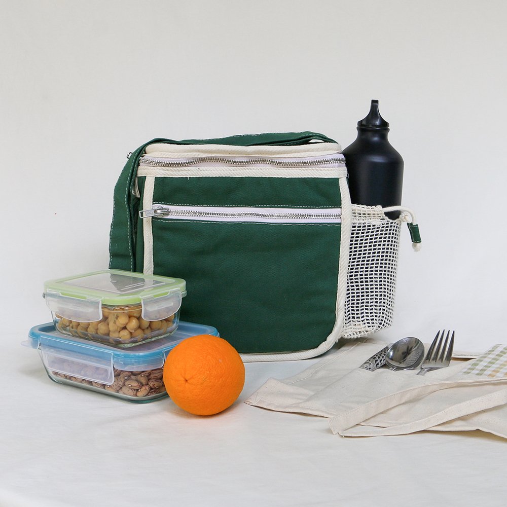 Plastic-Free Wool Insulated Natural Lunch Bag