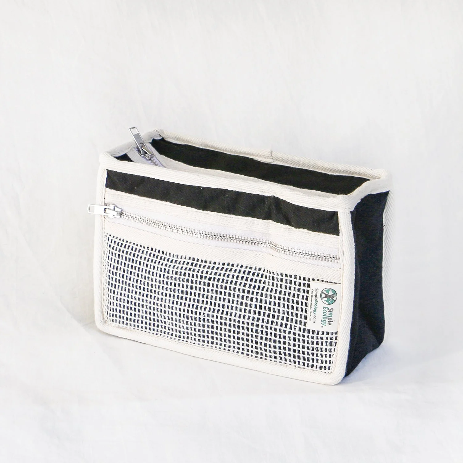 Black - Handmade Cotton Toiletry Pouch 03