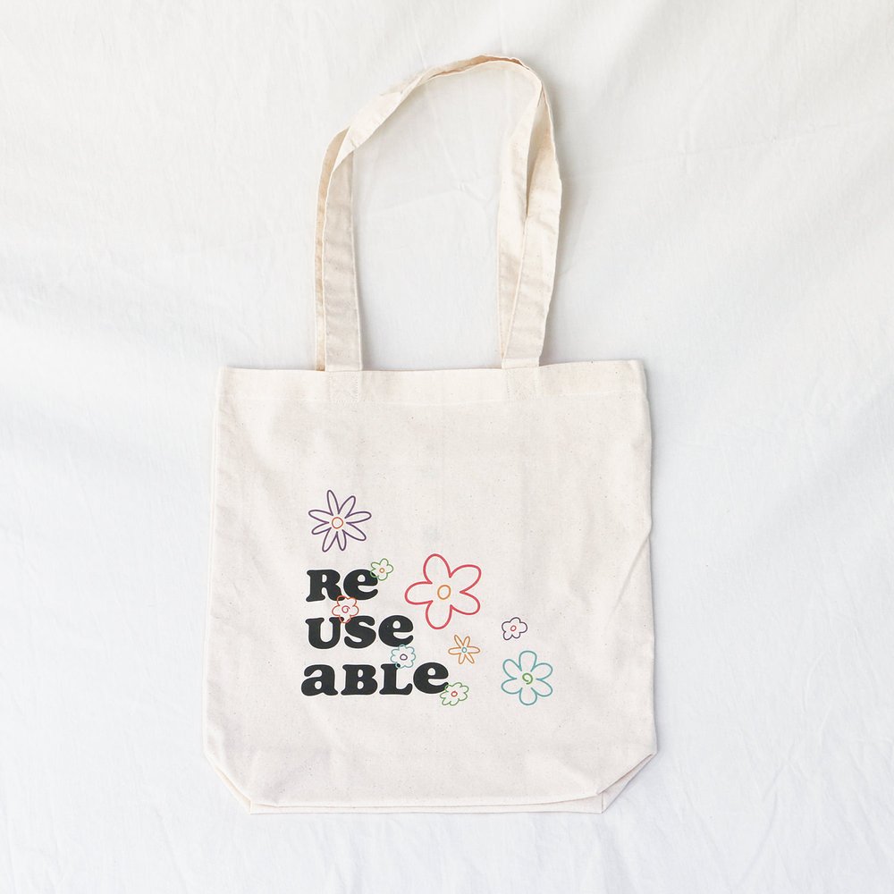 Re Use Able Organic Cotton Tote Bag — Simple Ecology