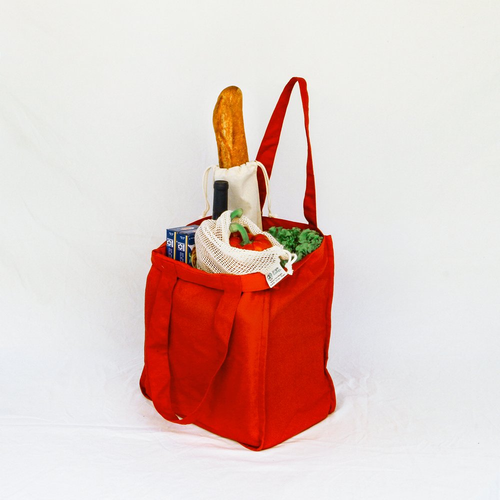 Extra Large Recycled Reusable Bag Red