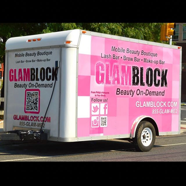 GlamBlock Mobile Beauty Boutique. Book us for your next event! Follow us to see where we&rsquo;re headed next 💋#glamblock #mobilebeautyboutique #glamblockmbb #beauty #philly #mua #phillymua