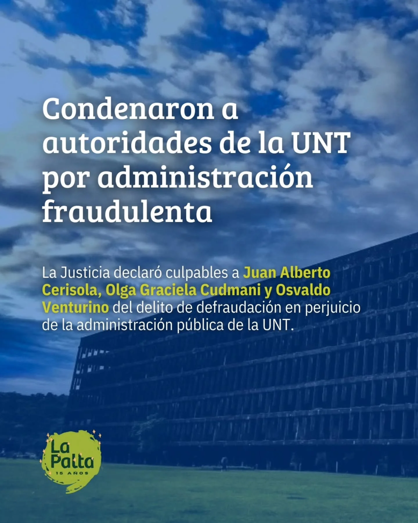 🔴 El Tribunal Oral Federal de Tucum&aacute;n dict&oacute; la sentencia de la causa conocida como &quot;YMAD&quot;. 

⚖️ En ella se juzg&oacute; la responsabilidad por defraudaci&oacute;n a la administraci&oacute;n p&uacute;blica por exautoridades de