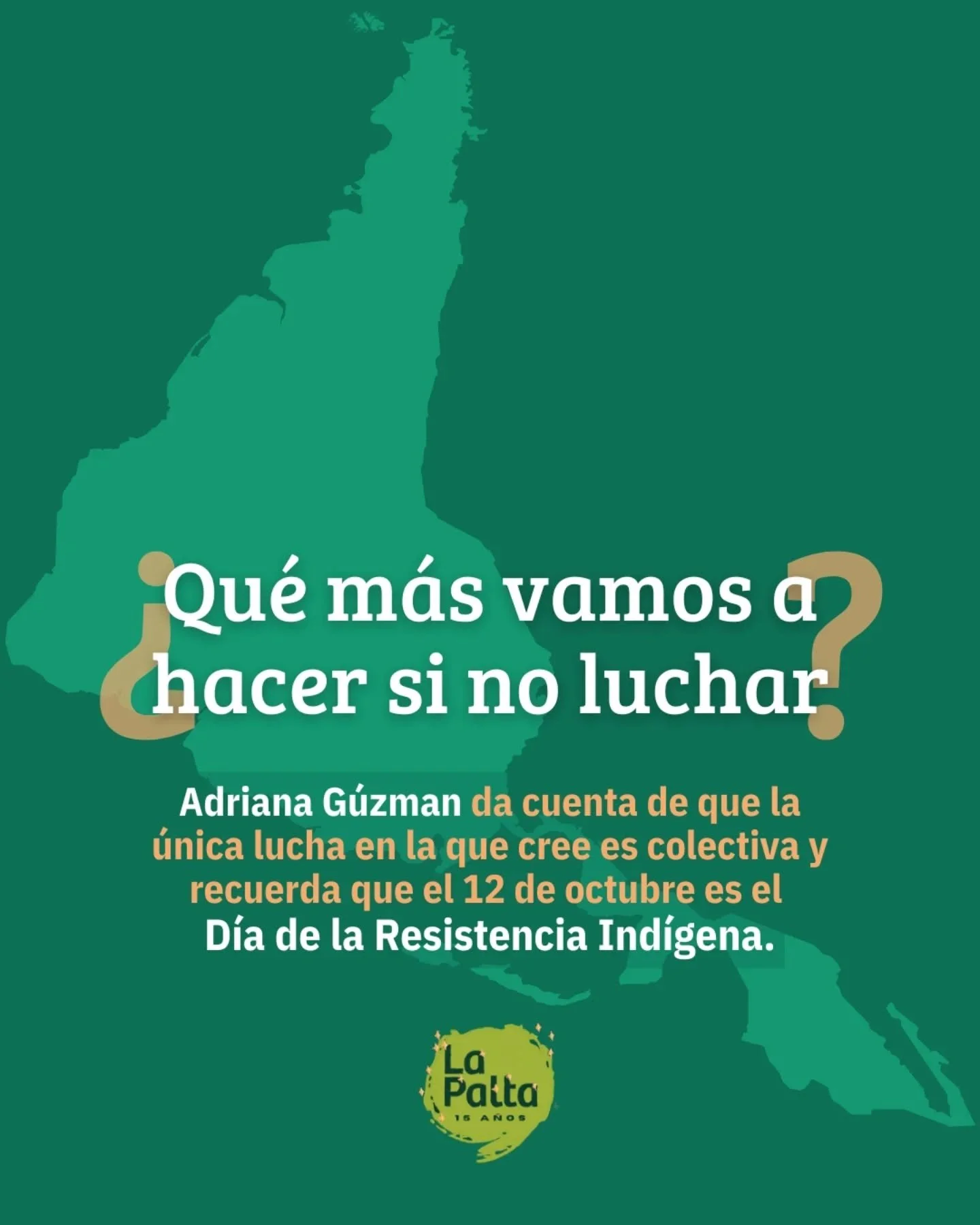 👉 Adriana Guzm&aacute;n es escritora, activista y feminista aymara y en su paso por Tucum&aacute;n convers&oacute; con La Palta. 

⏰ En su palabra resuena un llamado colectivo: descolonizar el tiempo, reorganizar el territorio y recuperar la vida co