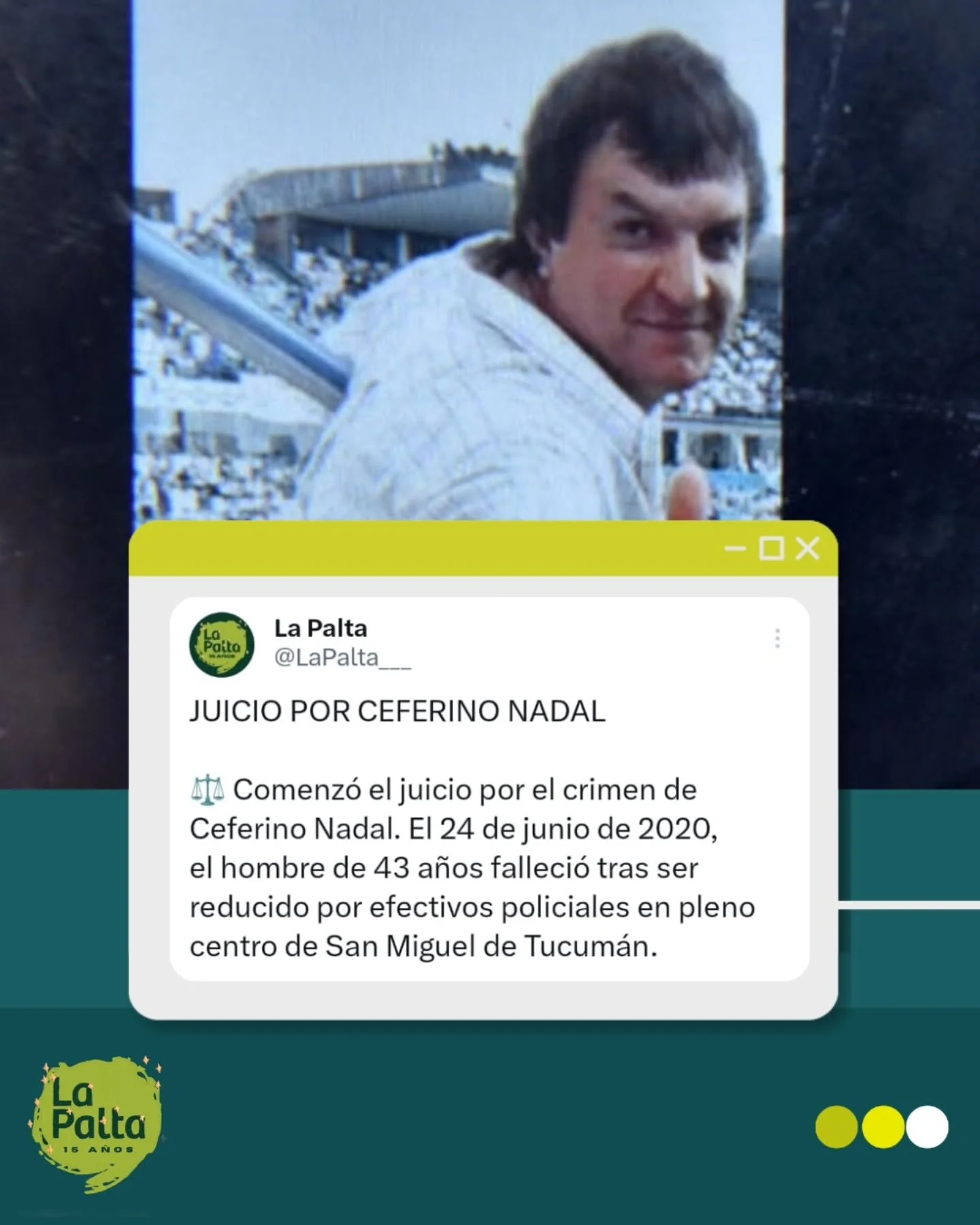 ⚖️ Comenz&oacute; el juicio por el crimen de Ceferino Nadal

A m&aacute;s de cinco a&ntilde;os de su asesinato en pleno centro tucumano, la familia de Ceferino busca justicia. Muri&oacute; asfixiado tras ser reducido por la polic&iacute;a durante la 