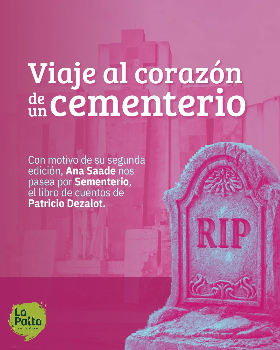 📖 Ana Saade nos invita a un paseo por la segunda edici&oacute;n de Sementerio, la audaz colecci&oacute;n de relatos de Patricio Dezalot.

💡 Lejos de ser un libro de luto, Dezalot utiliza el cementerio como una heterotop&iacute;a foucaultiana y un e