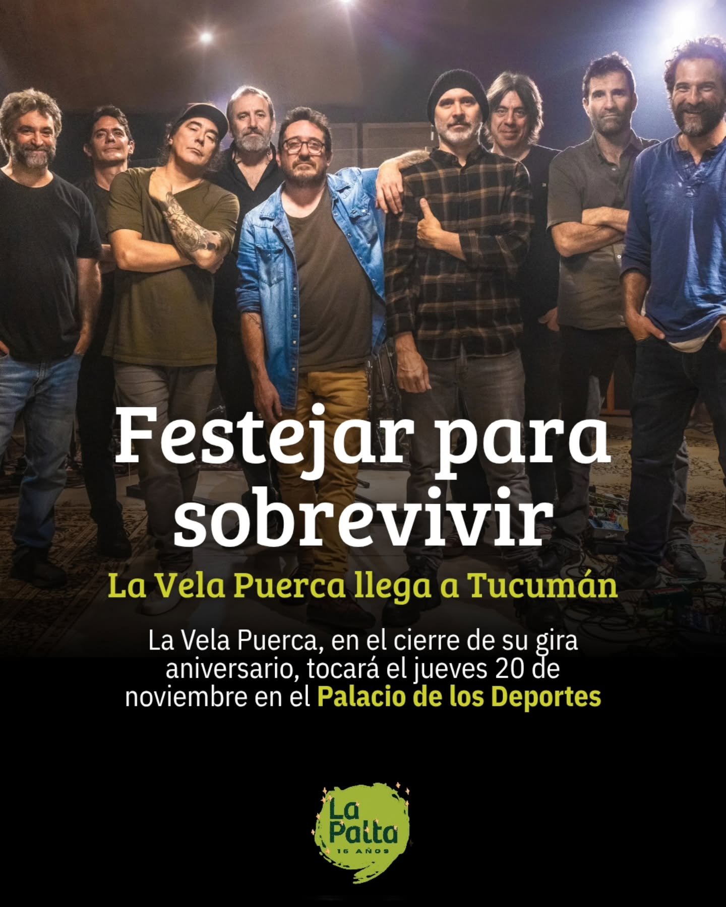 La Vela Puerca vuelve a Tucum&aacute;n, de la mano de @pfbproducciones , para cerrar su gira aniversario con una noche inolvidable en el Palacio de los Deportes.🐽🕯

🎸 Con 30 a&ntilde;os de historia, himnos que atravesaron generaciones y una puesta