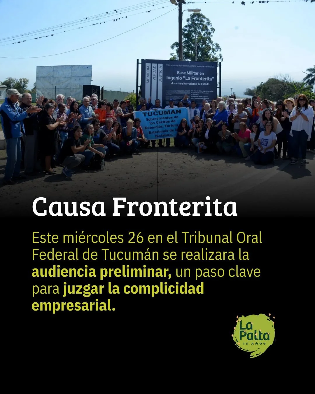⚖️Causa Fronterita: avanza el juicio por complicidad empresarial

👉El Tribunal Oral Federal realiz&oacute; la audiencia preliminar del caso que investiga la complicidad del Ingenio La Fronterita en cr&iacute;menes de lesa humanidad.

📌 En esta inst