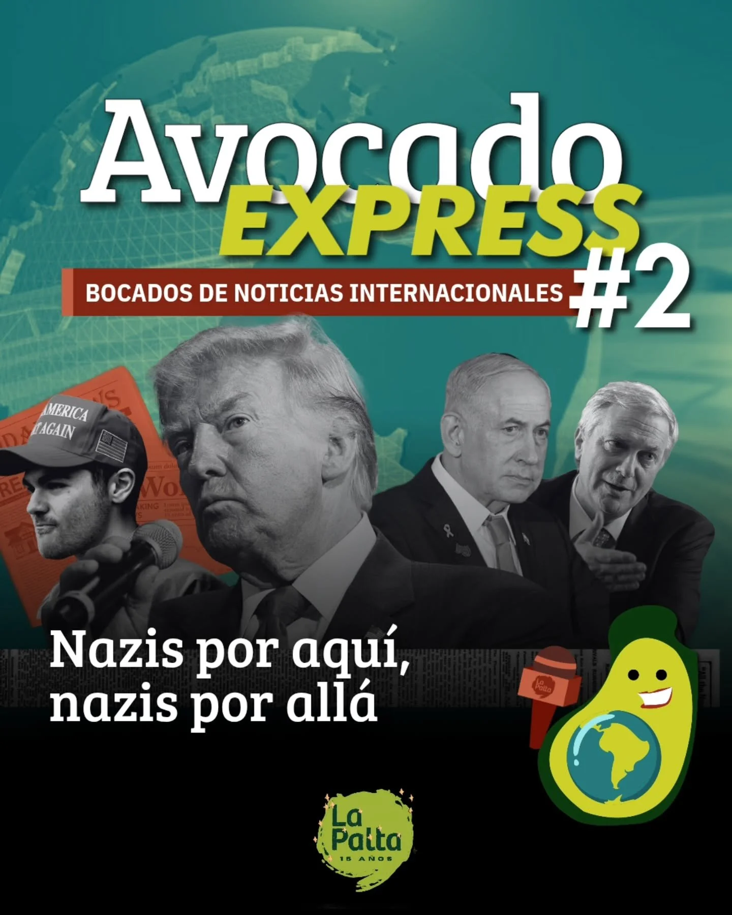 🥑 Avocado Express #2: fascismo recargado en 4 actos

🔥 Un recorrido &aacute;cido y cr&iacute;tico por Kast en Chile, el desfile neonazi en la ultraderecha estadounidense, el delirio autoritario en Israel y las tensiones geopol&iacute;ticas que acer