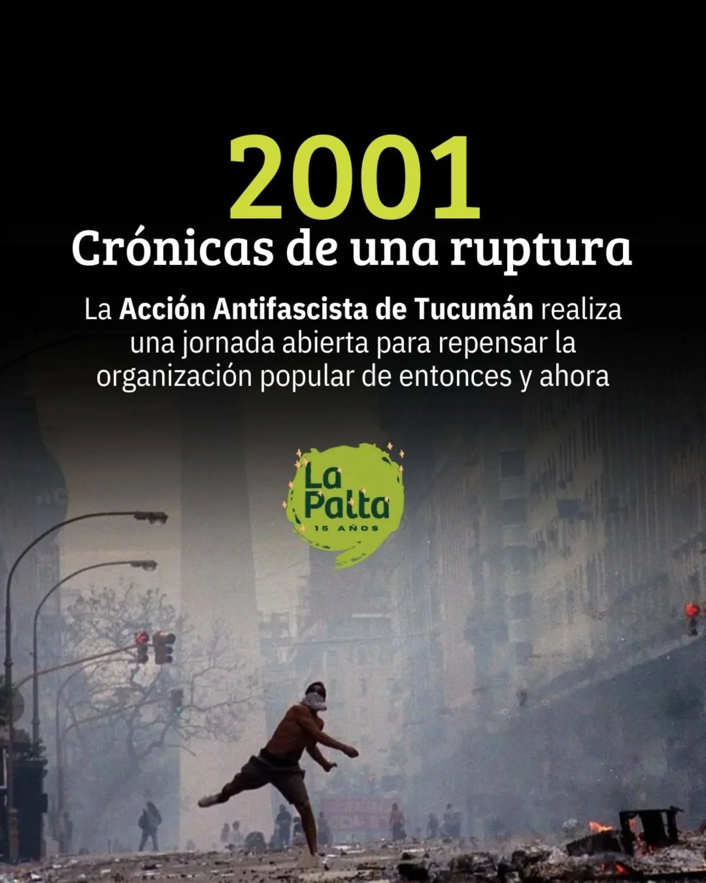 ⭕ El mismo mes, en las mismas calles. El mismo modelo econ&oacute;mico excluyente, pero en distintos a&ntilde;os.

👉 Desde @antifatuc junto a @tucumanporpalestina y @ediciones.ips.tucuman se realizar&aacute; la actividad 2001: cr&oacute;nica de una 