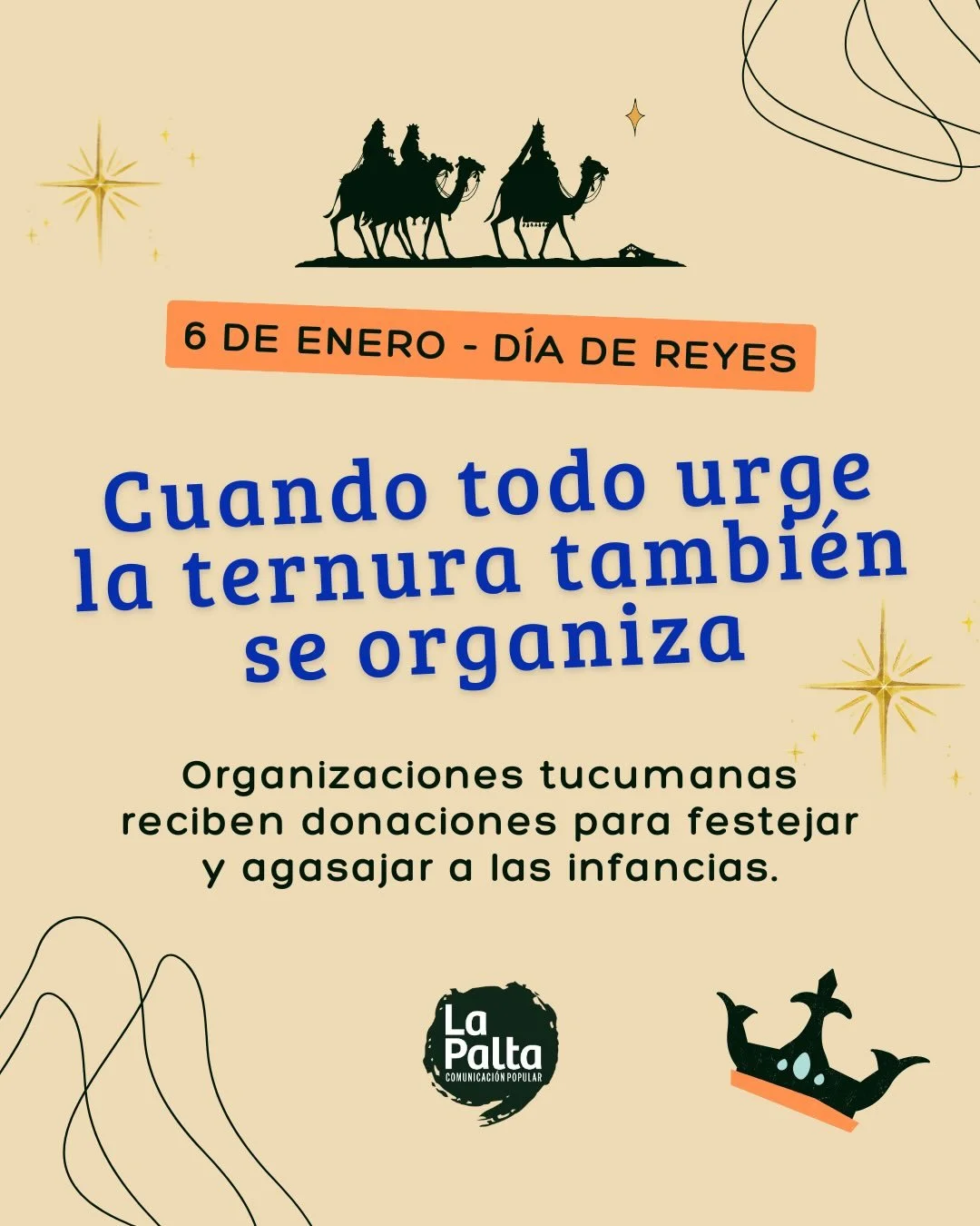 💫 Reyes Magos en tiempos de desigualdad

👑 Este 6 de enero, en Tucum&aacute;n y en tantos otros territorios, la ilusi&oacute;n convive con una realidad dura: muches mapadres no pueden comprar regalos. 

La crisis econ&oacute;mica vuelve inaccesible