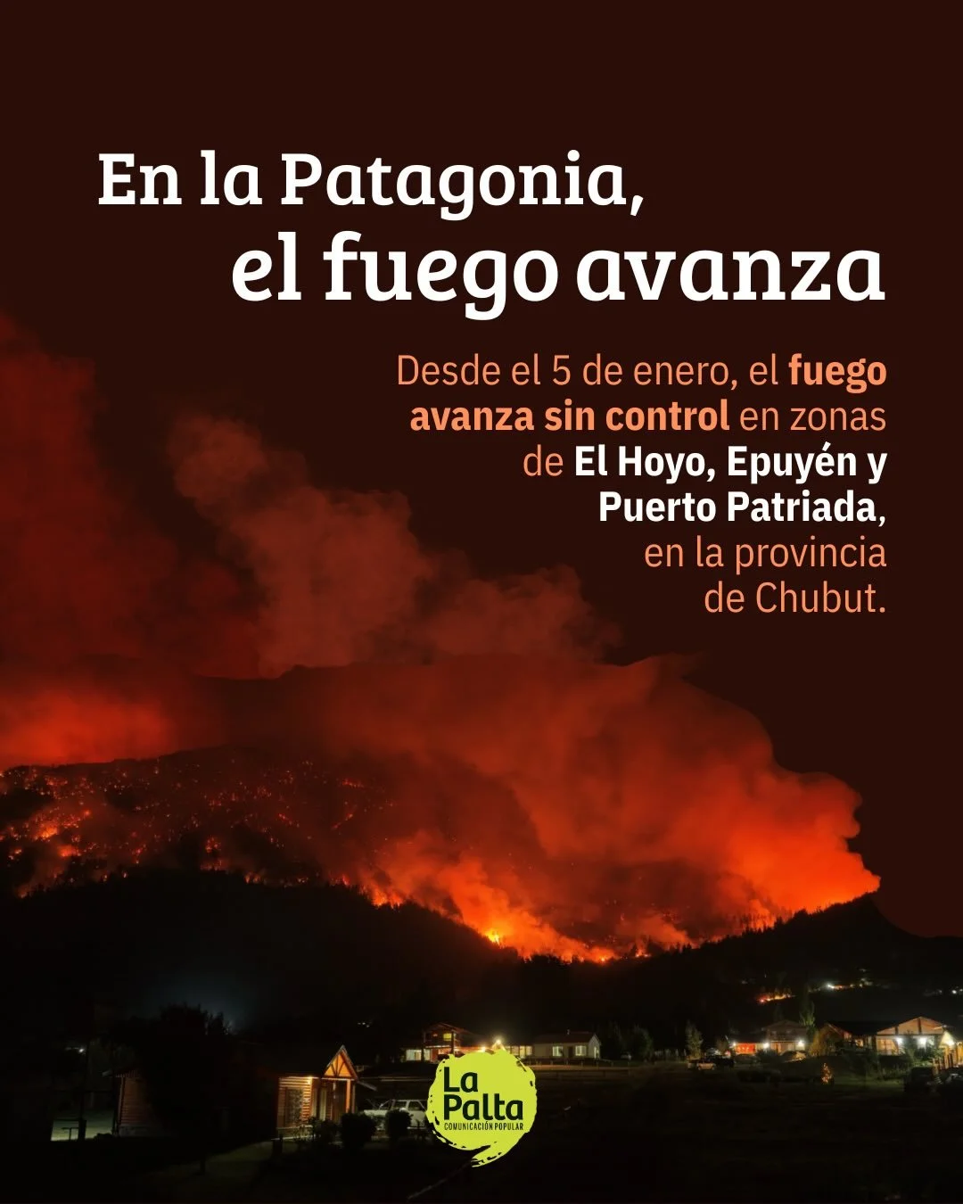 🔥 Los incendios que avanzan sobre la Comarca Andina exponen un patr&oacute;n que se repite en la Patagonia: crisis clim&aacute;tica, falta de pol&iacute;ticas de prevenci&oacute;n y territorios cada vez m&aacute;s vulnerables. 

⛰️ Lo que arde no es