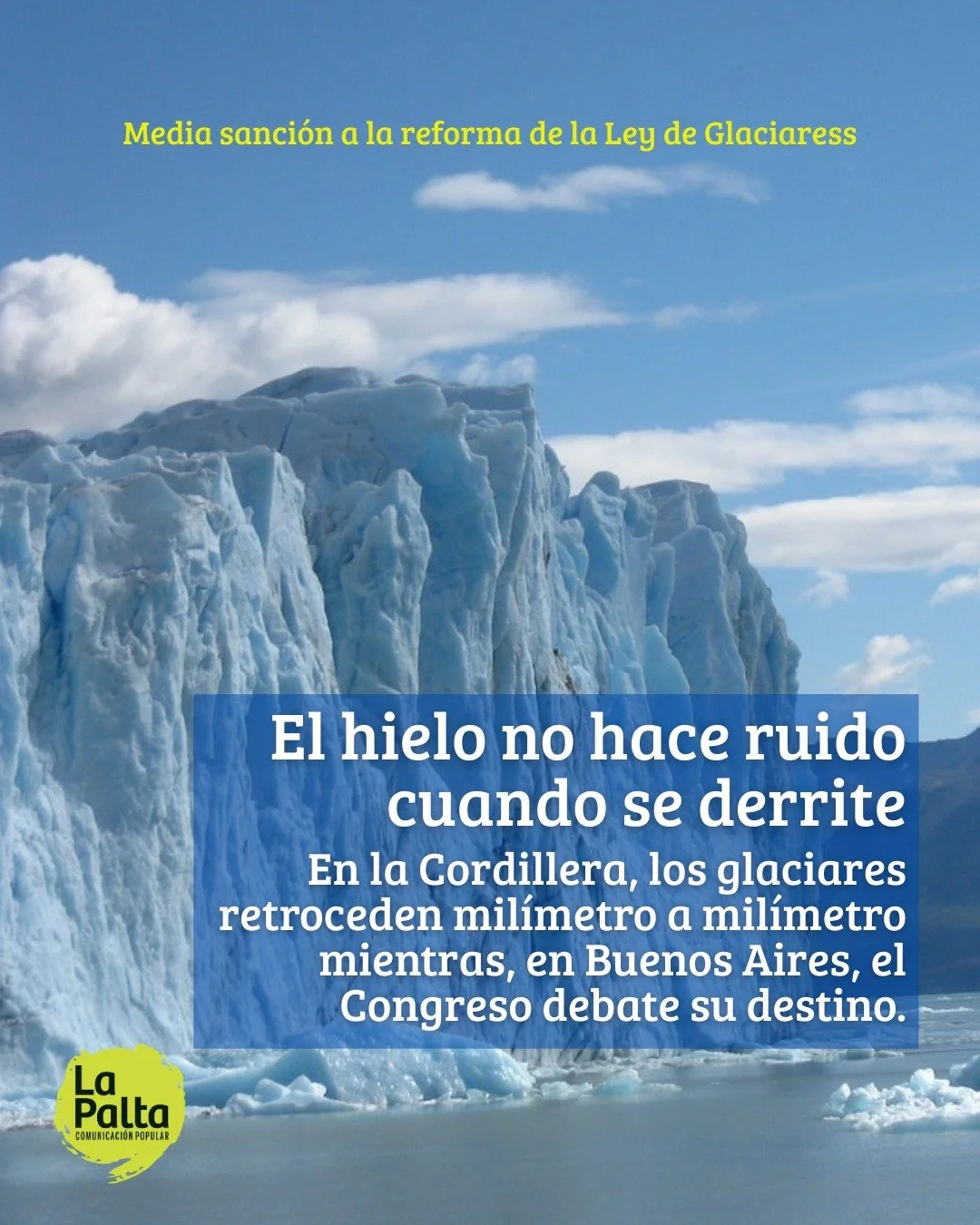 🏢 El Senado de la Naci&oacute;n otorg&oacute; media sanci&oacute;n a la modificaci&oacute;n de la Ley 26.639 de Presupuestos M&iacute;nimos de Protecci&oacute;n de Glaciares.

🏔️ La posible modificaci&oacute;n de esta ley redefine qui&eacute;n deci