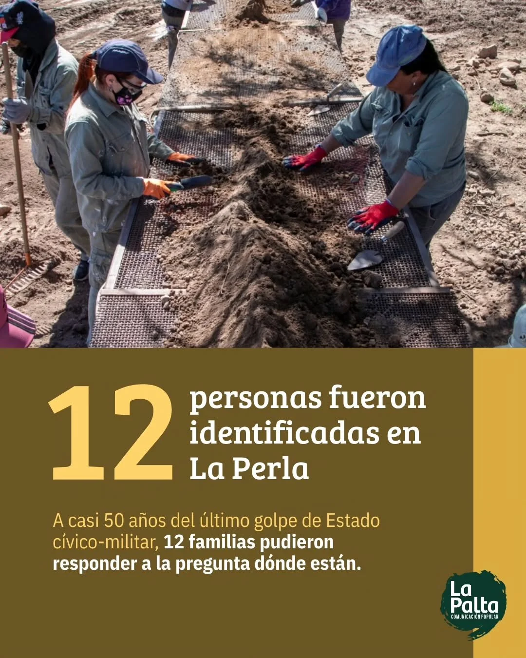 🔍 El pasado mi&eacute;rcoles, el Juzgado Federal N&deg; 3 de C&oacute;rdoba confirm&oacute; la identidad de doce personas que fueron secuestradas y desaparecidas durante la &uacute;ltima dictadura c&iacute;vico militar. 

⛑️ Sus restos &oacute;seos 
