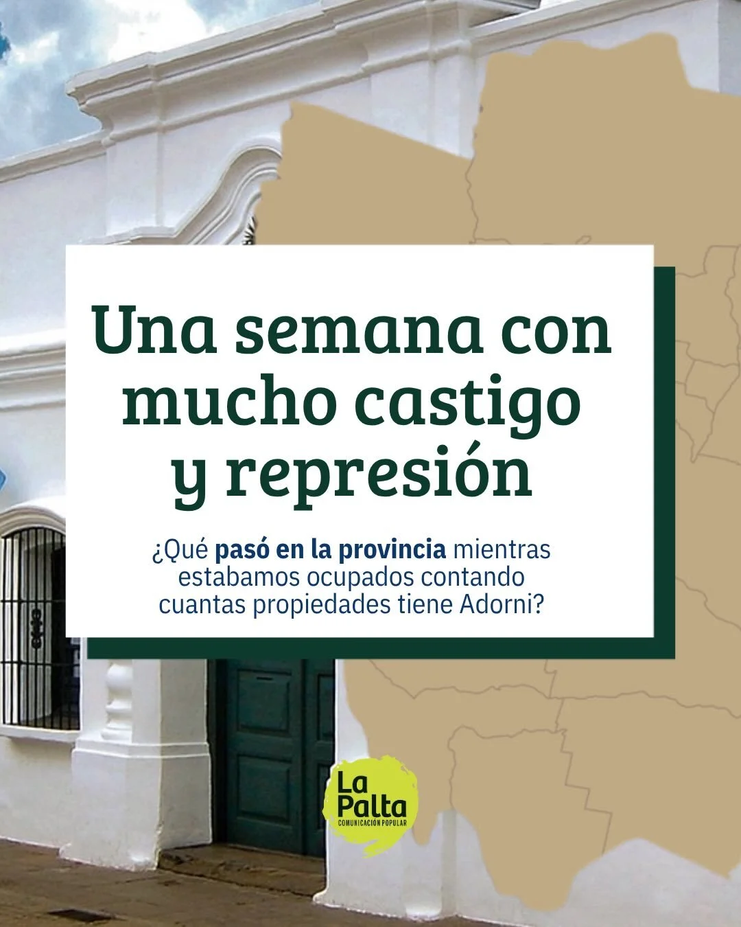 📊 Resumen de una semana en Tucum&aacute;n 

📰 Algunas de las noticias m&aacute;s relevantes tuvieron foco en adultos mayores, adolescentes y el sistema de salud p&uacute;blica en una crisis que contin&uacute;a empeorando.

📍 &iquest;C&oacute;mo af