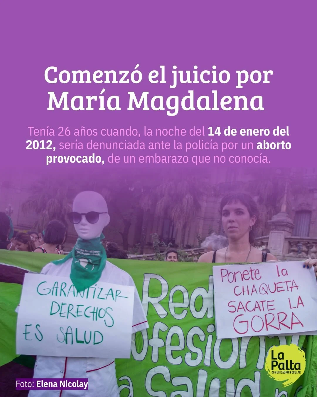 👉 Comenz&oacute; el juicio contra Claudia Callejas, ginec&oacute;loga acusada de romper el secreto profesional y criminalizar a una paciente que sufri&oacute; un aborto espont&aacute;neo.

⚖️ Mar&iacute;a Magdalena ingres&oacute; la noche del 14 de 