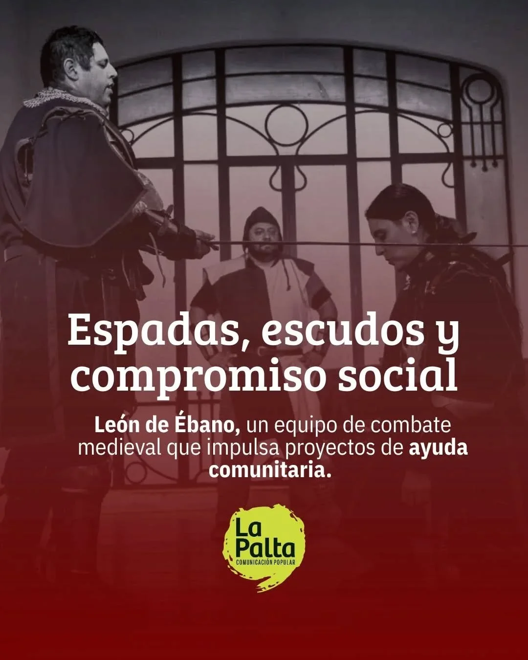 🛡️Lo que empez&oacute; en un patio con pesas de cemento y mu&ntilde;ecos de madera, hoy es Le&oacute;n de &Eacute;bano un equipo de combate medieval que combina el rigor de un deporte de alto impacto con el compromiso social.

⚔️ Sus miembros invest