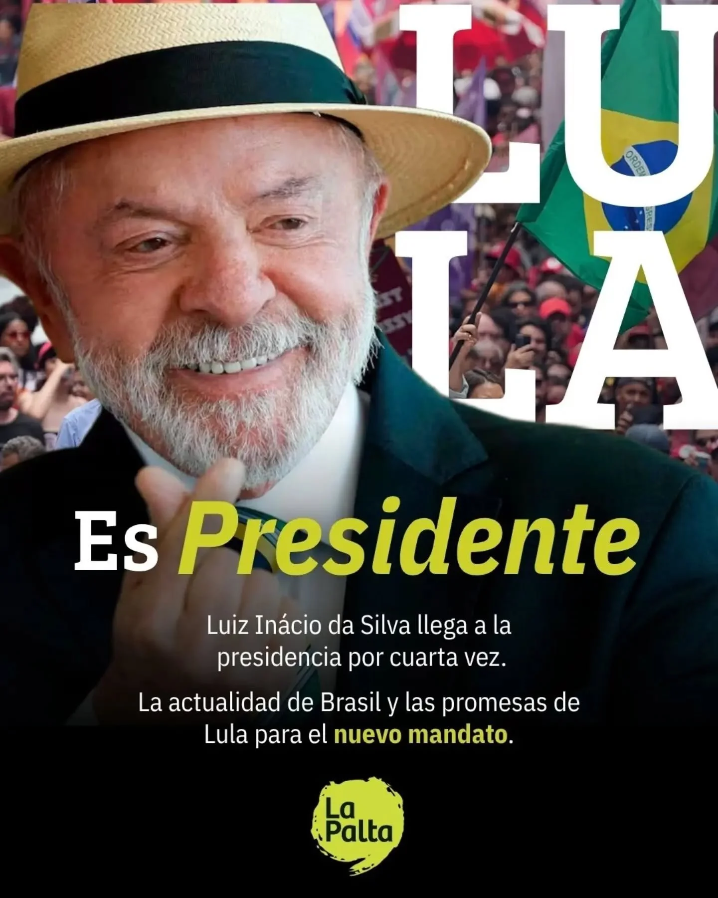 🇧🇷 Brasil eligi&oacute; presidente: Luiz In&aacute;cio Lula da Silva logr&oacute; la reelecci&oacute;n y abri&oacute; un nuevo cap&iacute;tulo en la pol&iacute;tica brasile&ntilde;a.

📊 Con el 51,76% de los votos, Lula hizo historia al revertir el