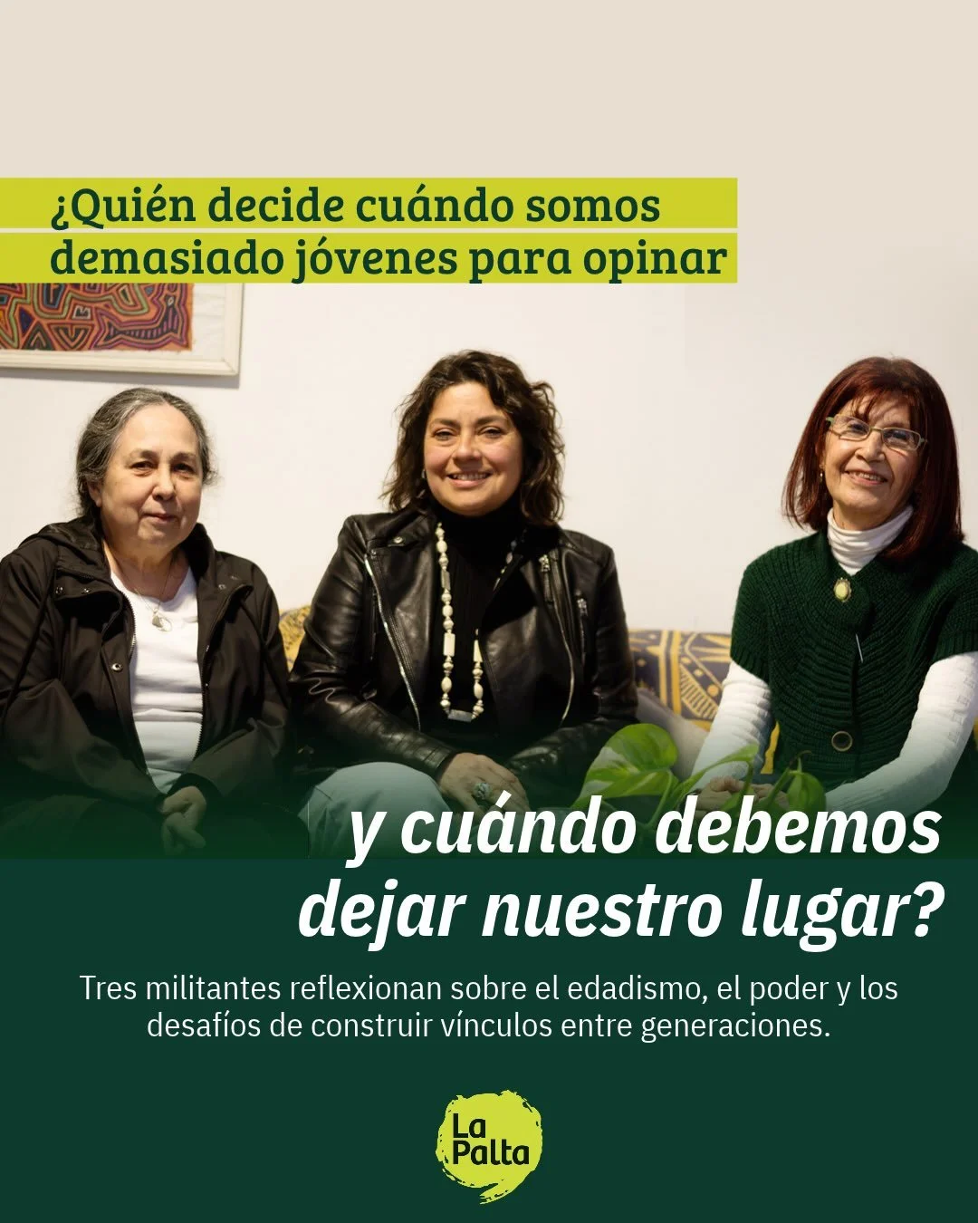 &iquest;Quien habilita la palabra? 

🧉 Adriana Guerrero, Alejandra Garc&iacute;a Araoz y Tina Gardella separaron un d&iacute;a en su agenda para tomar unos mates y hablar de edadismo, los prejuicios que se construyen alrededor de la edad y de las fo
