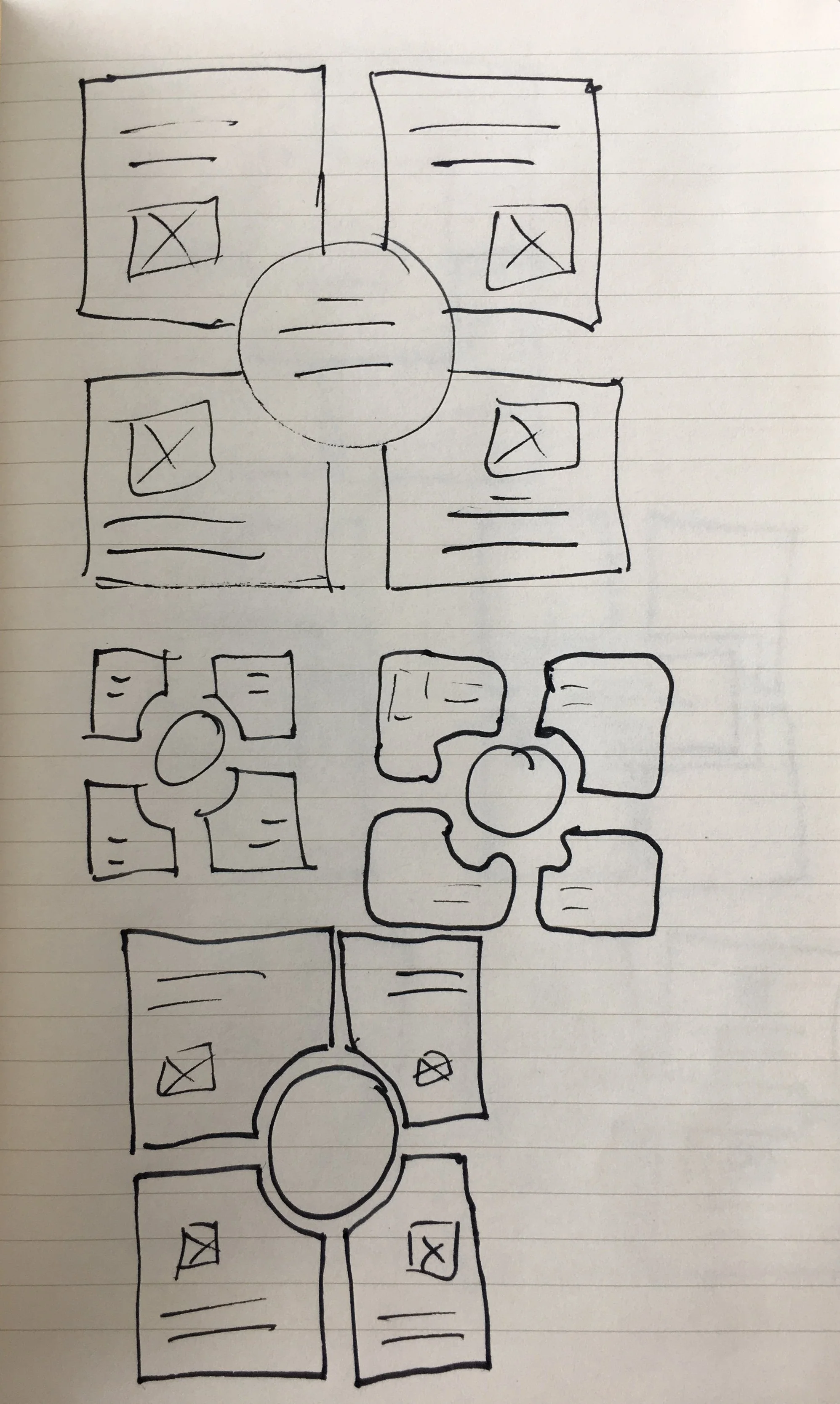 Circle Headline, Square Tiles