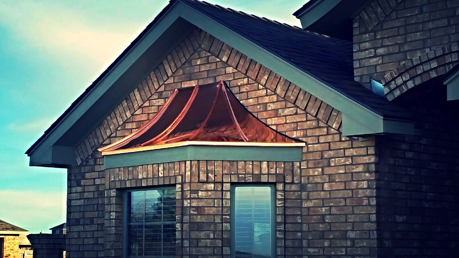 copper bay window, Bushland, Texas