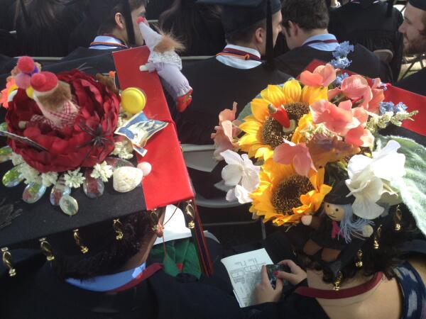 Harvard's co-op seniors get creative with their red stripes! #ourharvard14