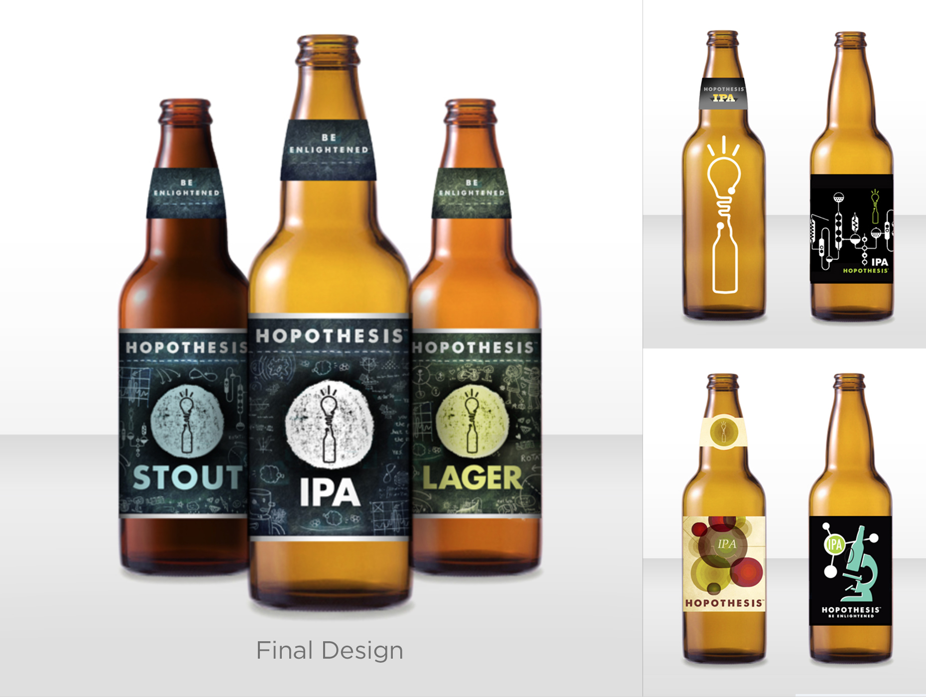 Craft Beer Packaging Playing off the scientific name, the Hopothesis beer line is out to find the perfect equation to quench your thirst.