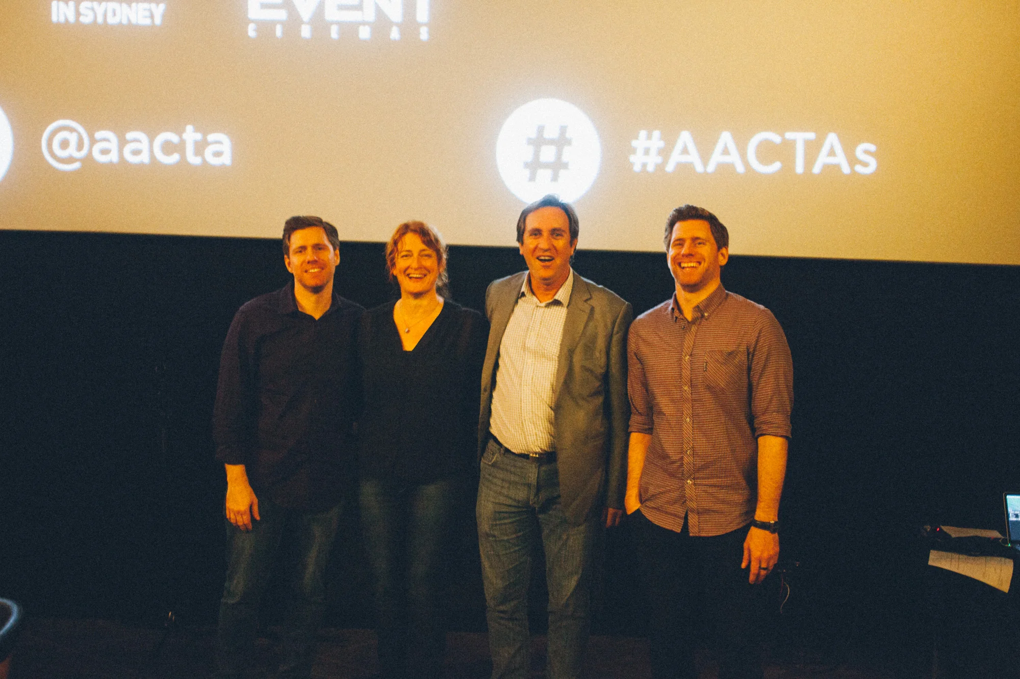 (L to R) Peter Spierig, Jennifer Kent, Kingston Anderson, Michael Spierig