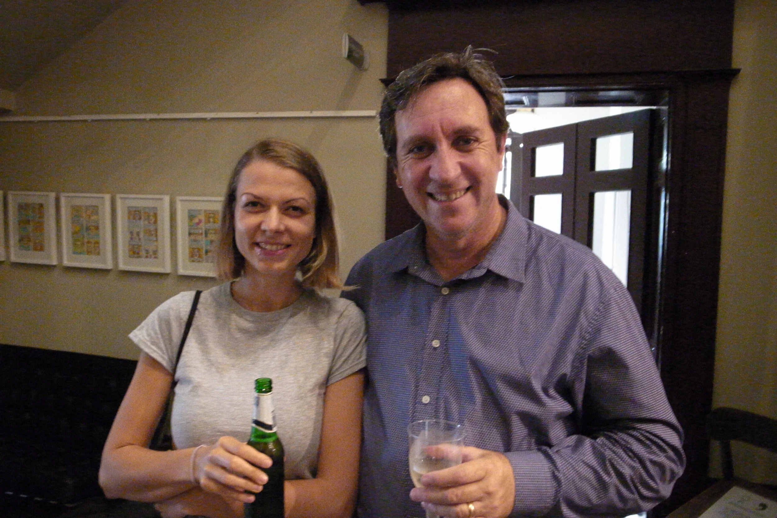 Franky Lemke and Kingston Anderson at final vote at Writers Centre 16 December 2014