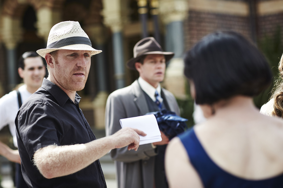 Mat King on the set of Miss Fisher's Murder Mysteries