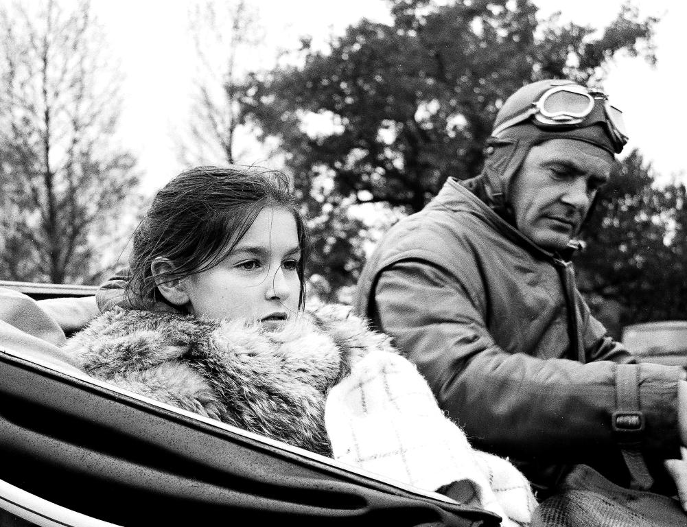 1992 Number Two daughter Joanna in the big Mercedes. It was a cold November.