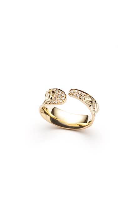 18k and diamonds.