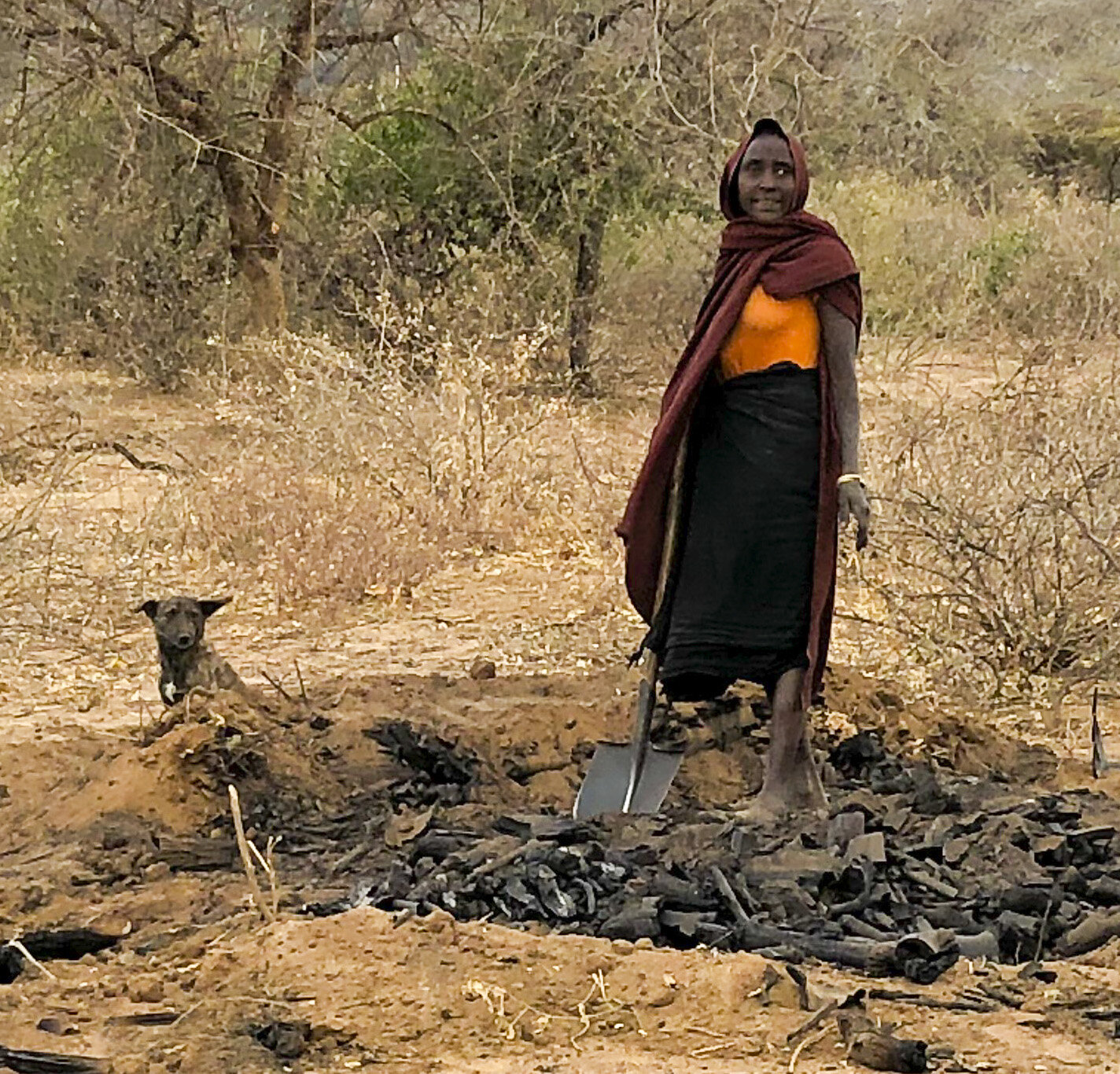 Hadzabe Woman with Dog