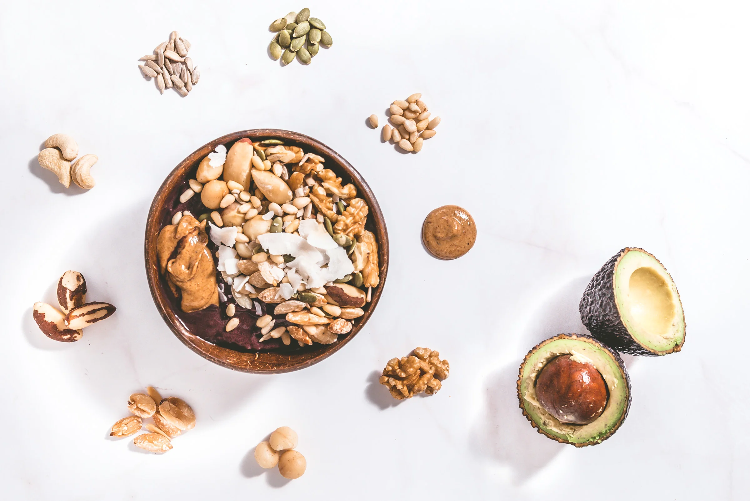 Delicious looking Açaí bowl with freshly blended Organic Acai Pulp