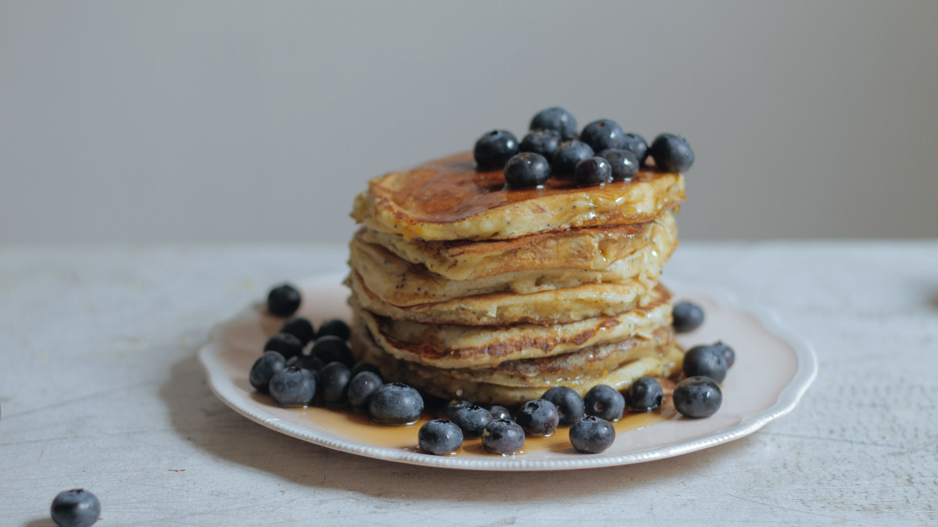 lemon poppy seed sourdough pancake