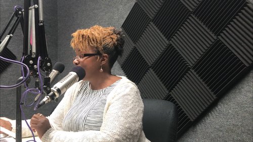 Live on the air at Rejoice 102.3 FM