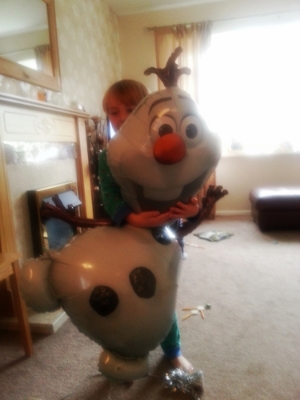 Look at the smiley face on this helium filled fella. He is mocking me. I just know it.