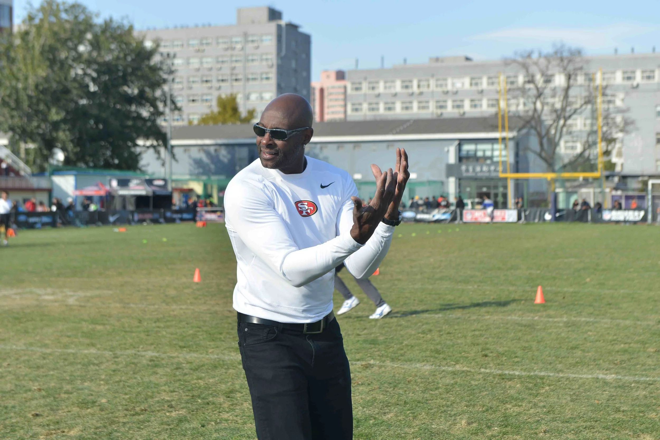 Jerry shows the safe hands that have scored more touchdowns than any man on Earth.