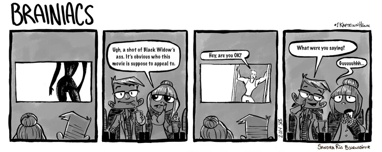 The first Ofvitar comic about Charles and I's experience watching Captain America: Winter Soldier. 